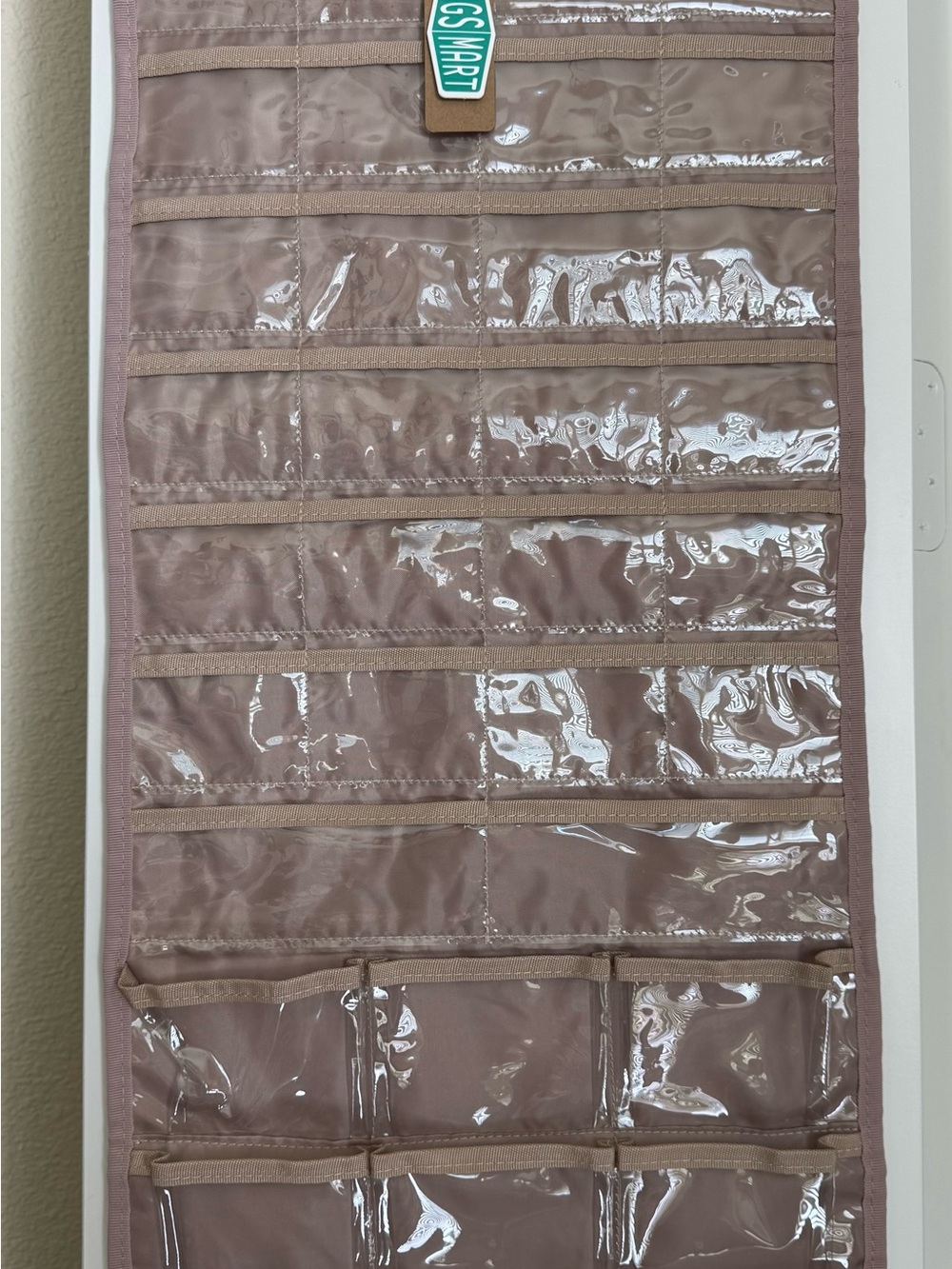 NWT Over-the-Door Jewelry Pocket Organizer in Taupe by